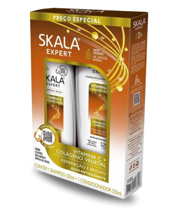 SKALA SHAMPOING + APRÈS-SHAMPOING VITAMINE C + COLLAGÈNE VÉGÉTAL