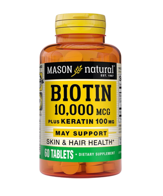 MASON NATURAL-BIOTIN 10000MCG PLUS KERATIN