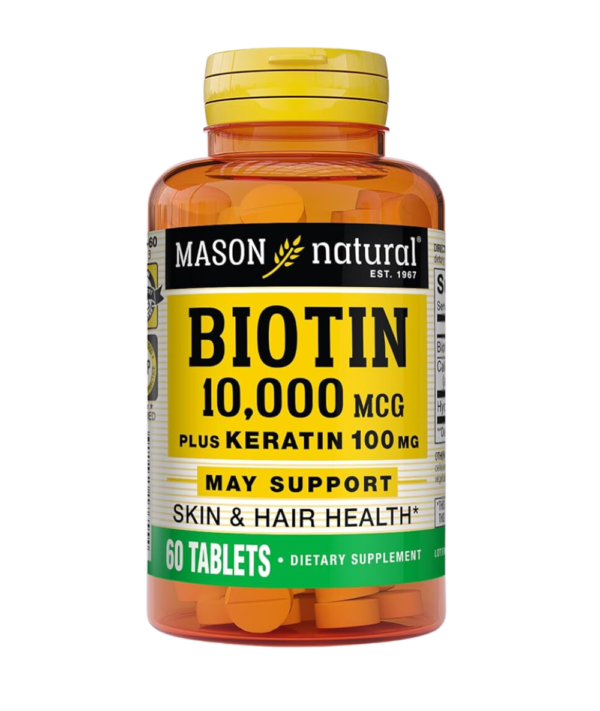 MASON NATURAL-BIOTIN 10000MCG PLUS KERATIN