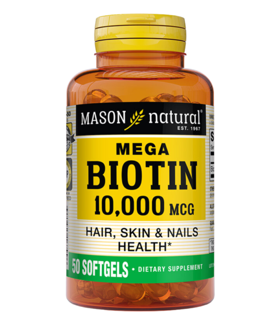 MASON NATURAL-MEGA BIOTIN 10,000 MCG SOFTGELS