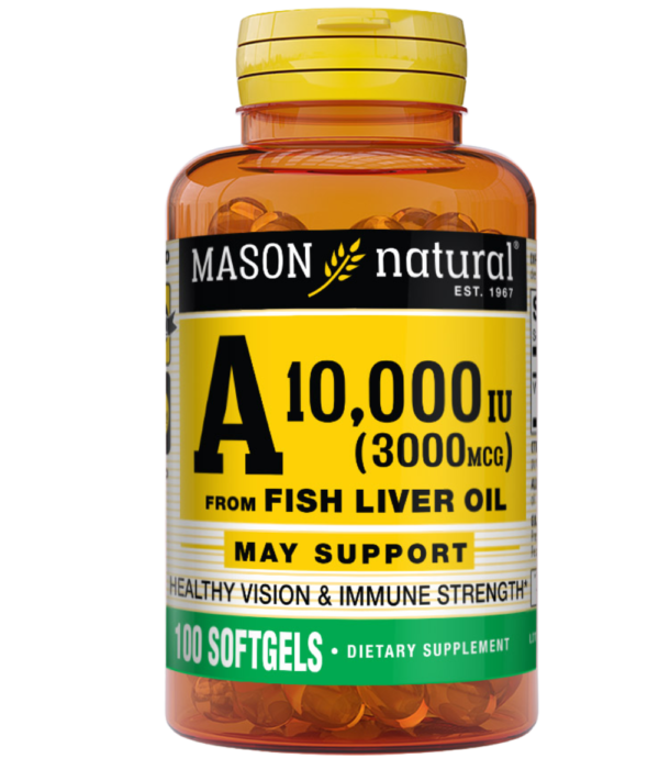 MASON NATURAL-A 10000 IU FROM FISCH OIL 100 SOFTGELS
