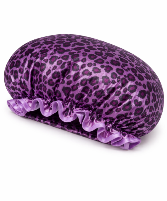 Zesta shower cap purple leopard - 081